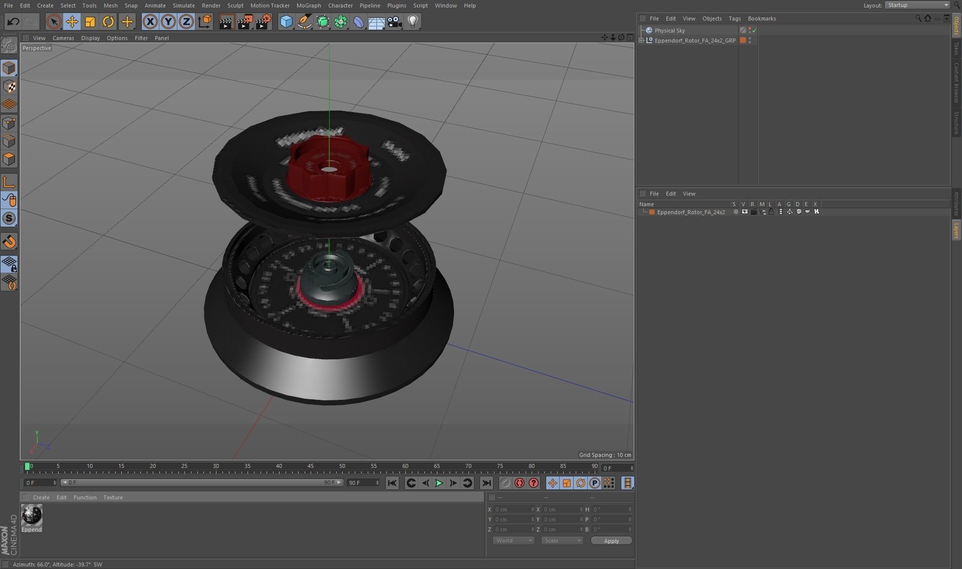 Eppendorf Centrifuge Rotor FA 24x2 Low-poly 3D model_23