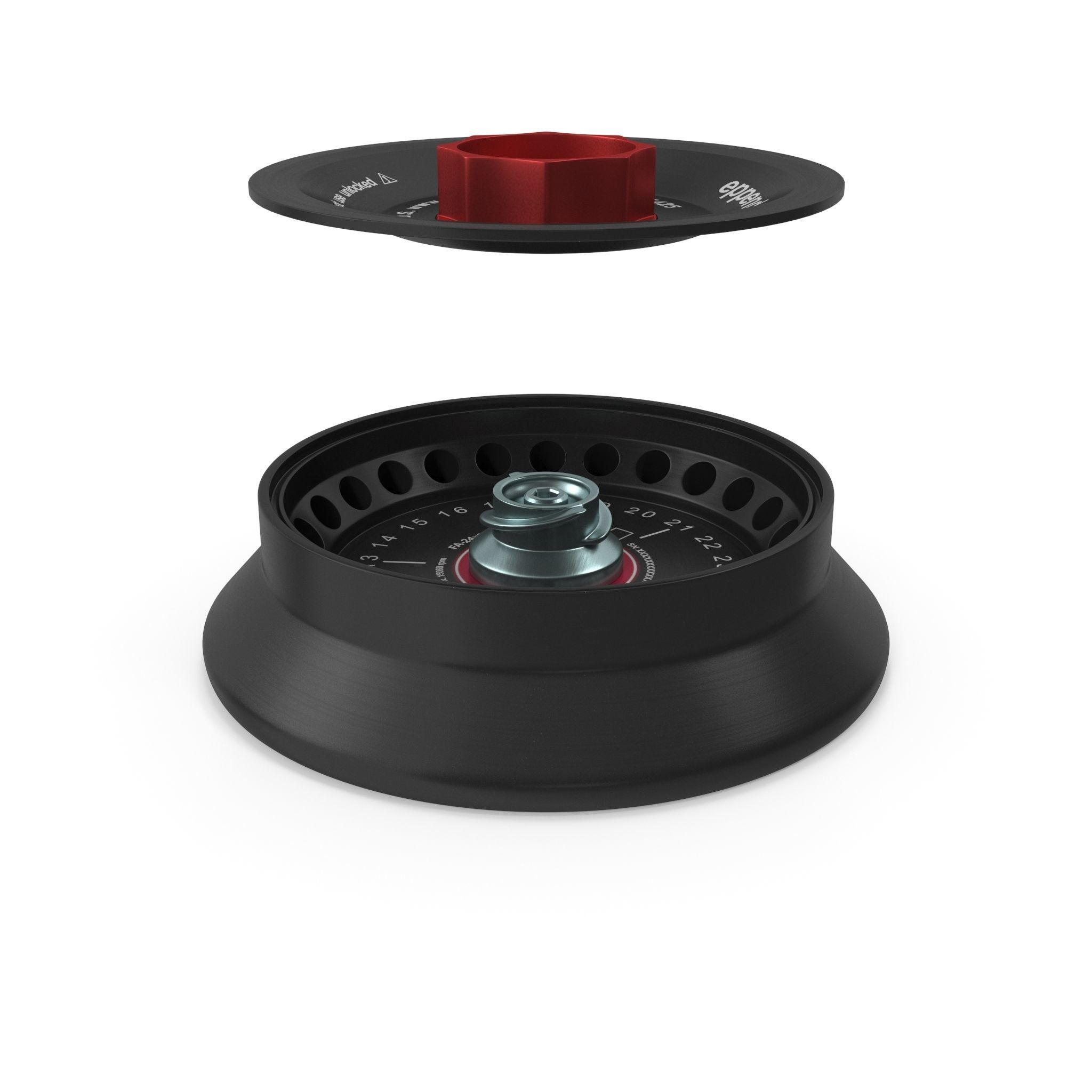 Eppendorf Centrifuge Rotor FA 24x2 Low-poly 3D model_4