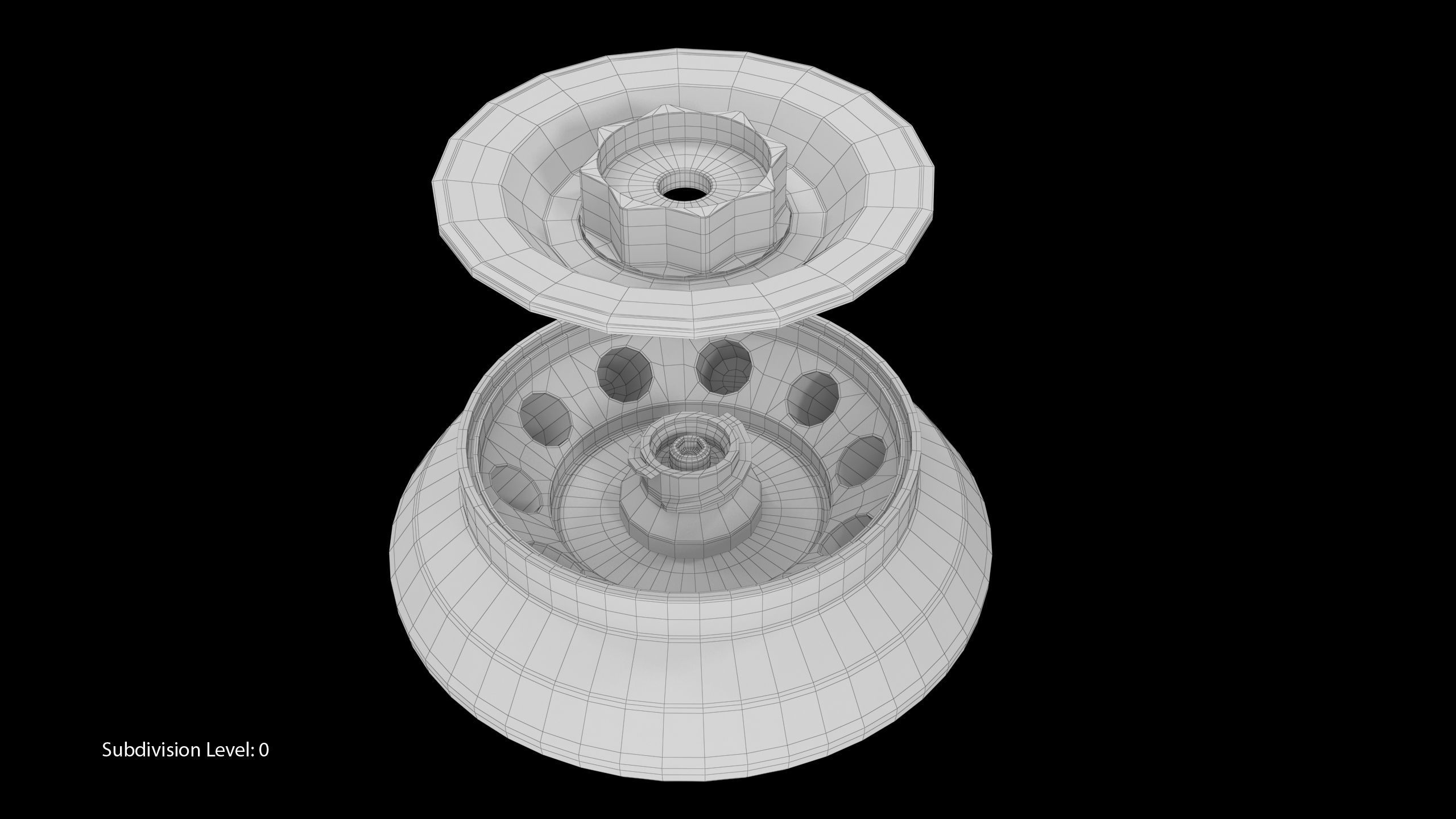 Eppendorf Centrifuge Rotor FA 10x5 Low-poly 3D model_12