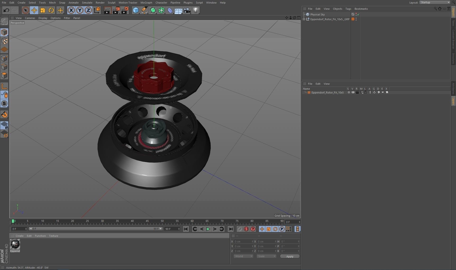 Eppendorf Centrifuge Rotor FA 10x5 Low-poly 3D model_26