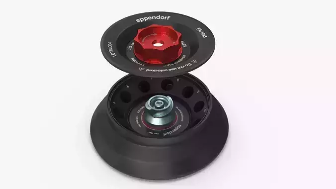 Eppendorf Centrifuge Rotor FA 10x5 Low-poly 3D model