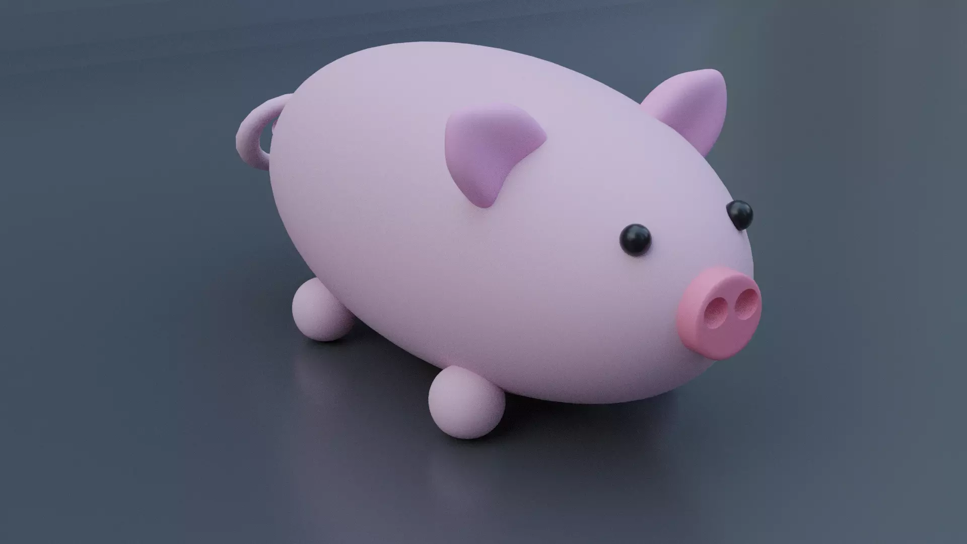 cute pig low-poly Free 3D model_0