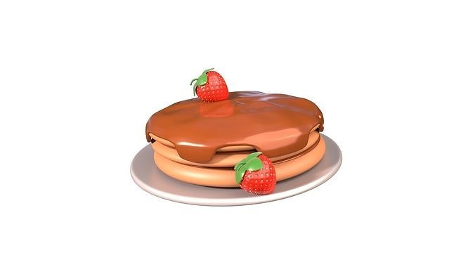 Pancake 3D Illustration 3D model