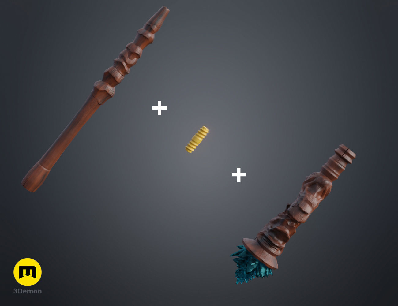 Clara Ivanova wand 3D print model_1