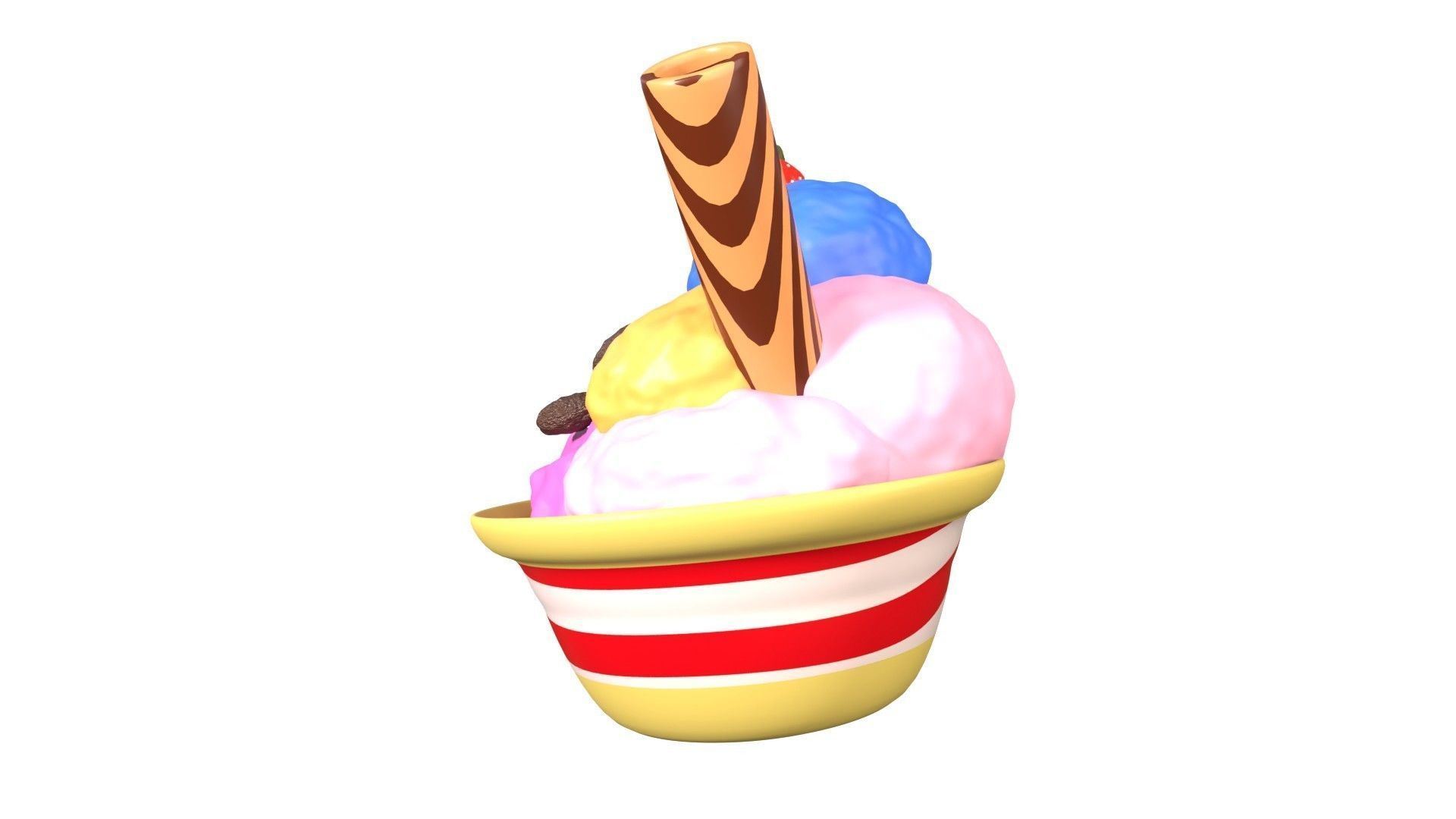 Gelato Ice Cream 3D Illustration 3D model_6