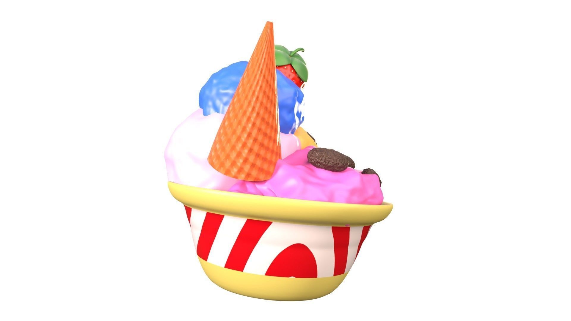 Gelato Ice Cream 3D Illustration 3D model_14