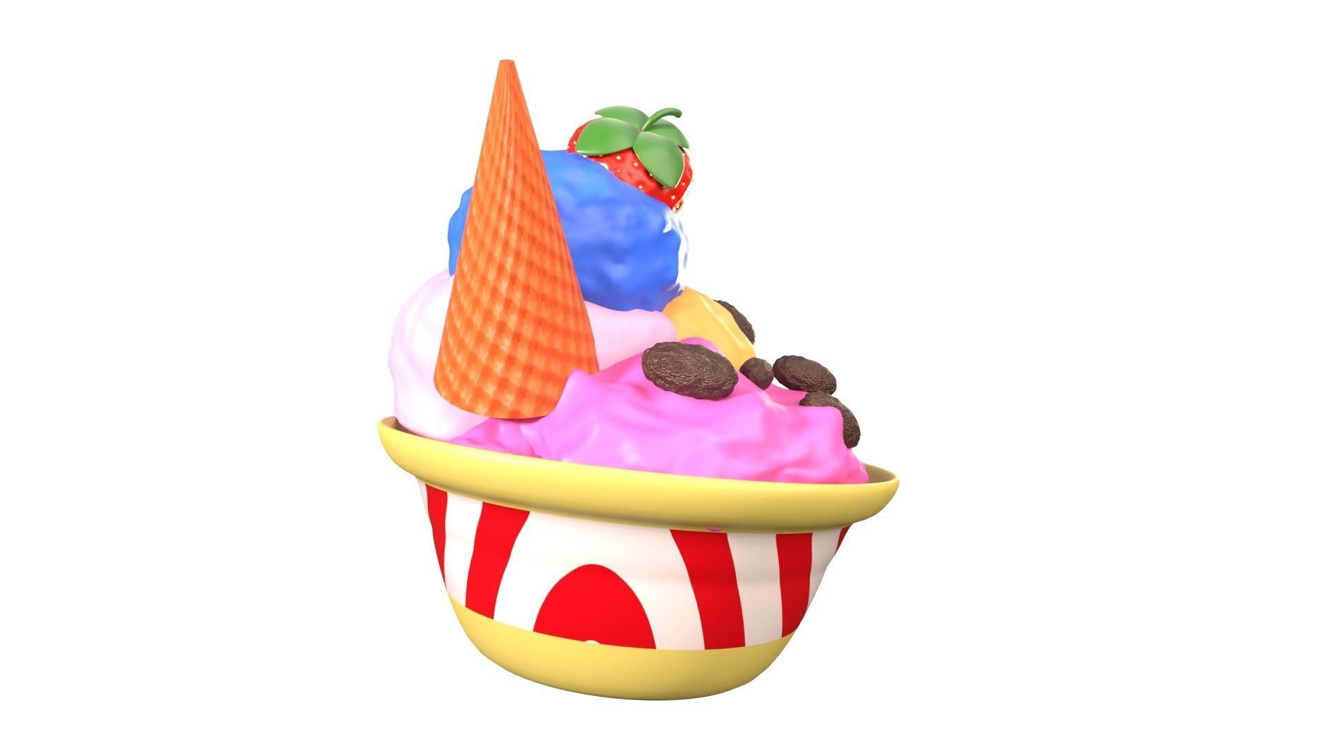 Gelato Ice Cream 3D Illustration 3D model_15