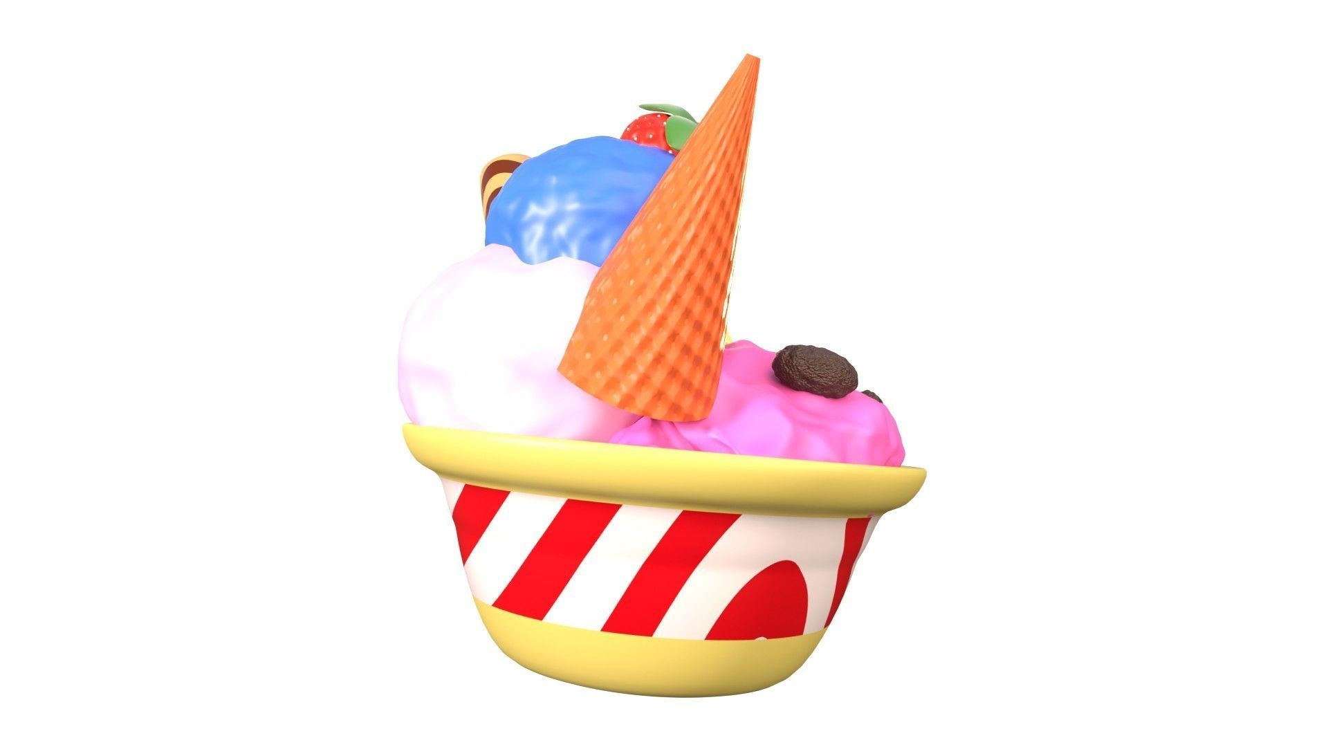 Gelato Ice Cream 3D Illustration 3D model_13