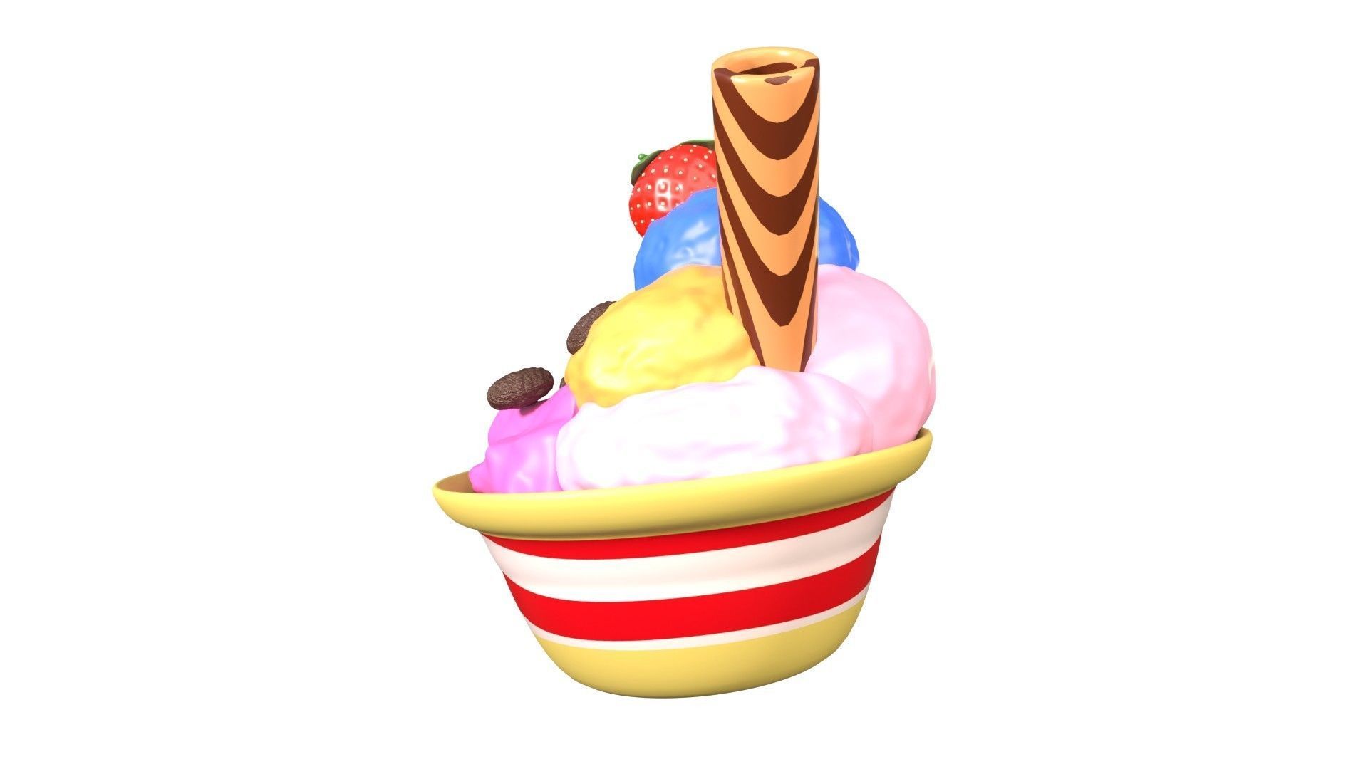 Gelato Ice Cream 3D Illustration 3D model_5