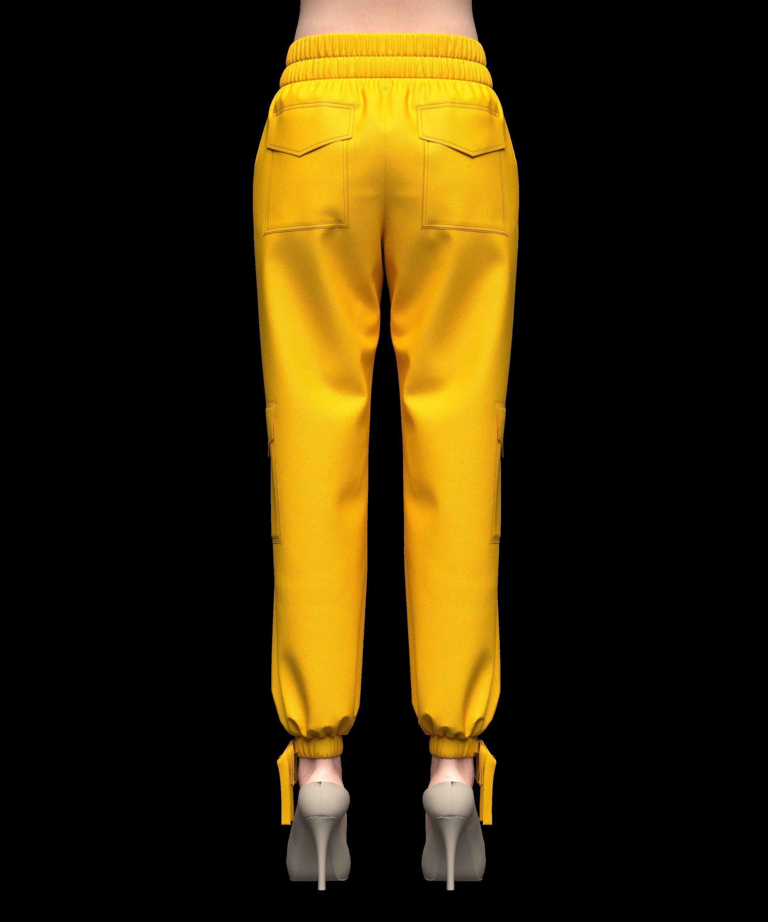 Womens Pant 3D model_7