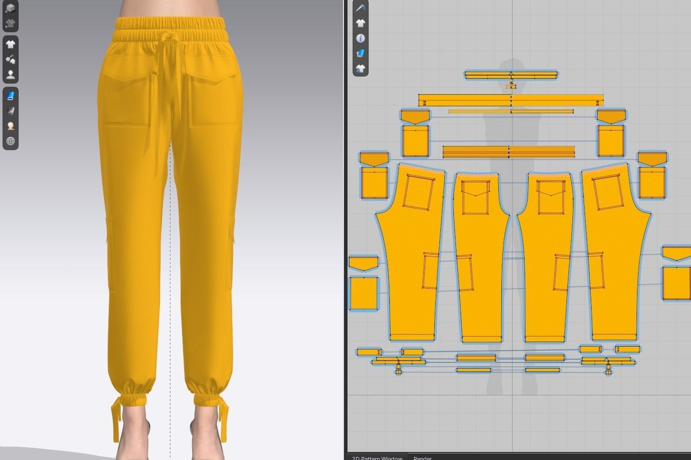 Womens Pant 3D model_1