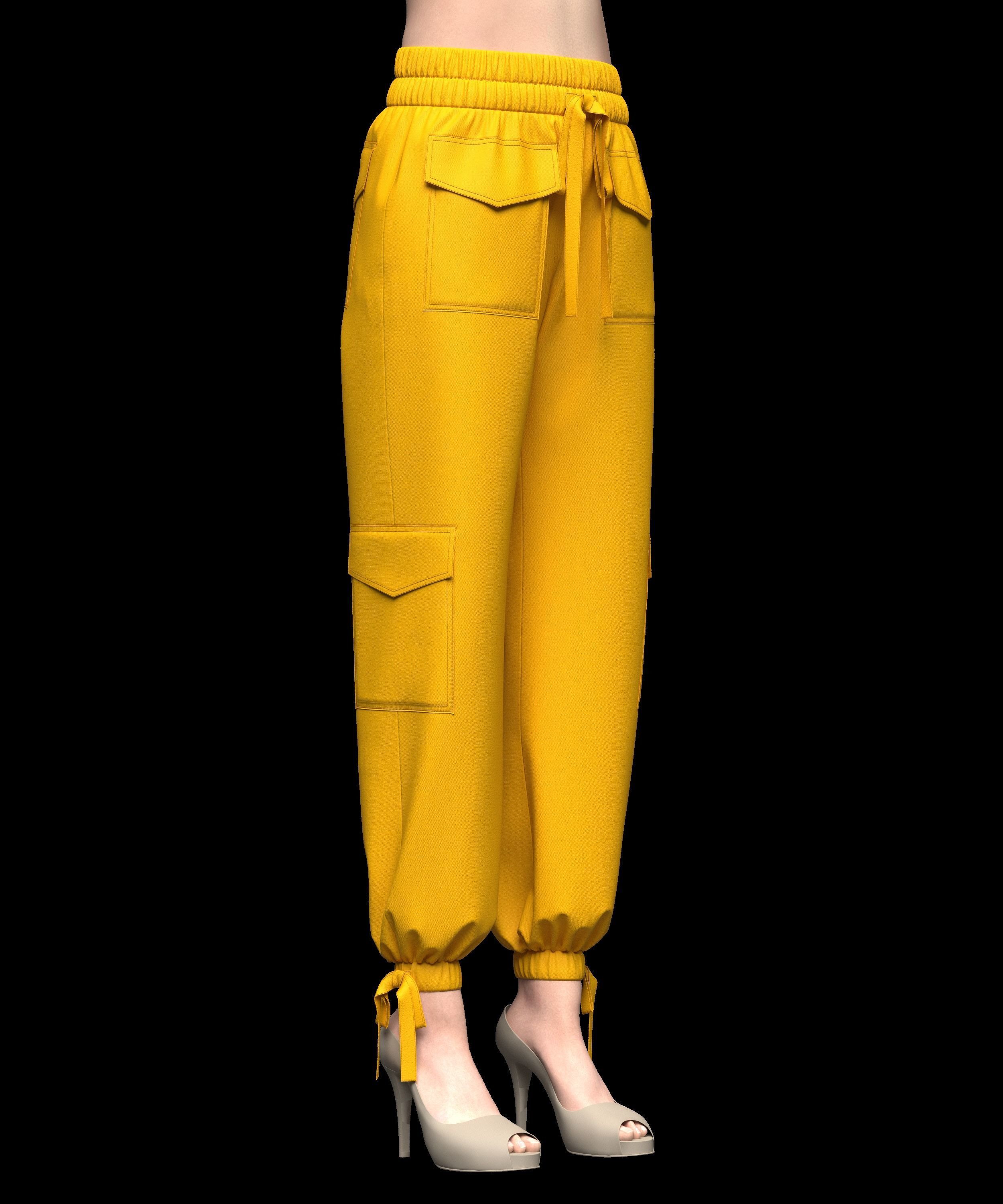 Womens Pant 3D model_4