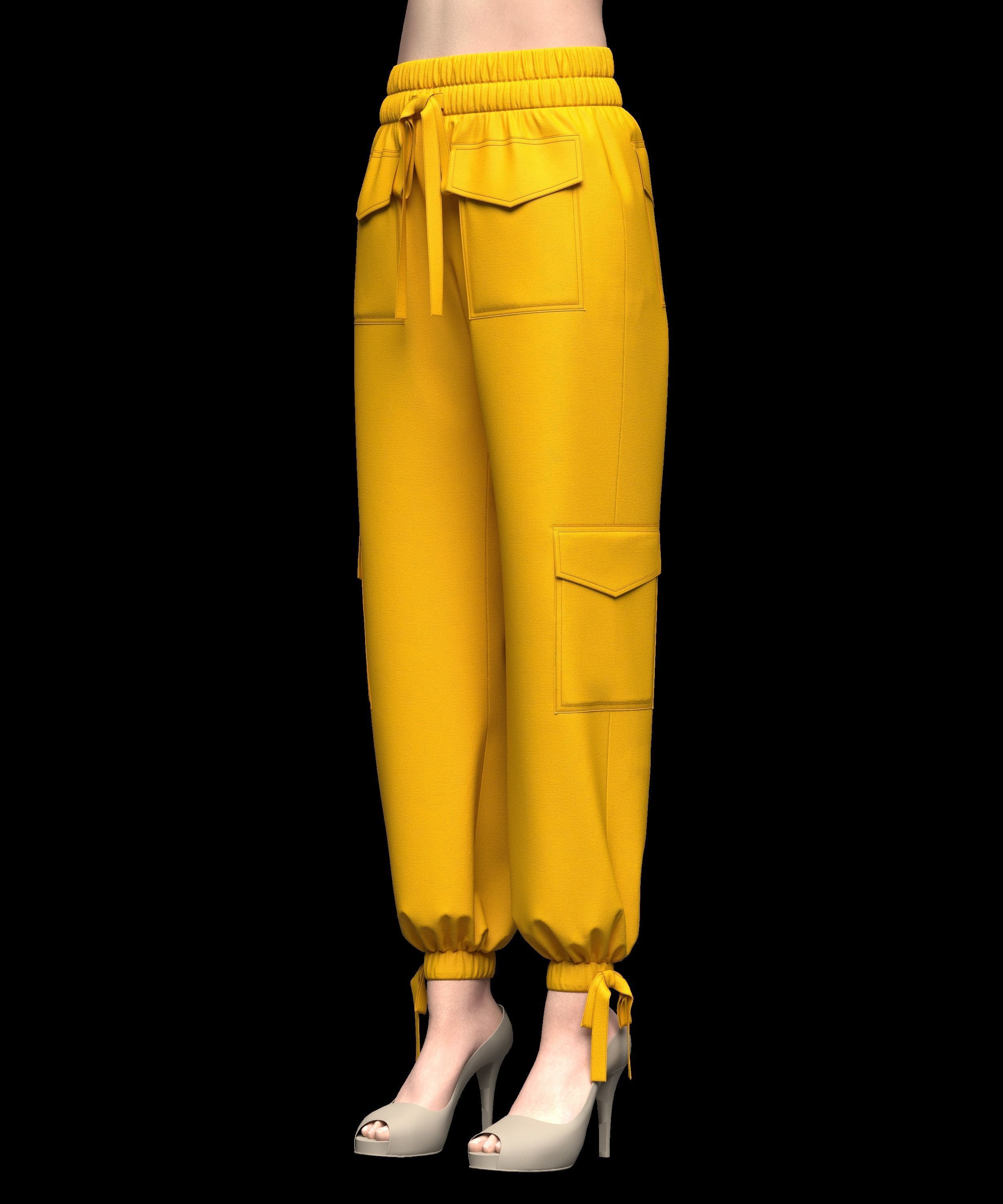 Womens Pant 3D model_10