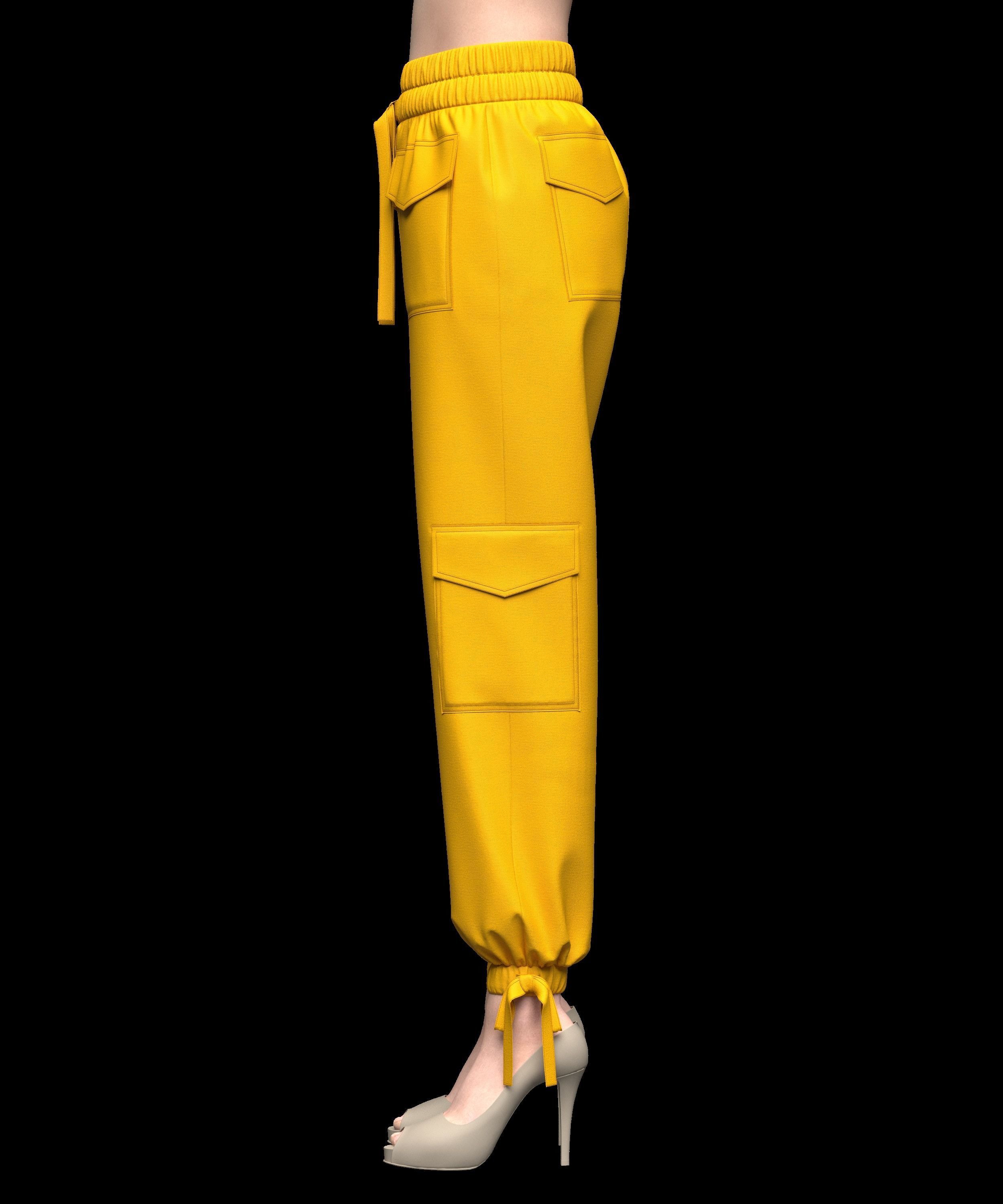 Womens Pant 3D model_9