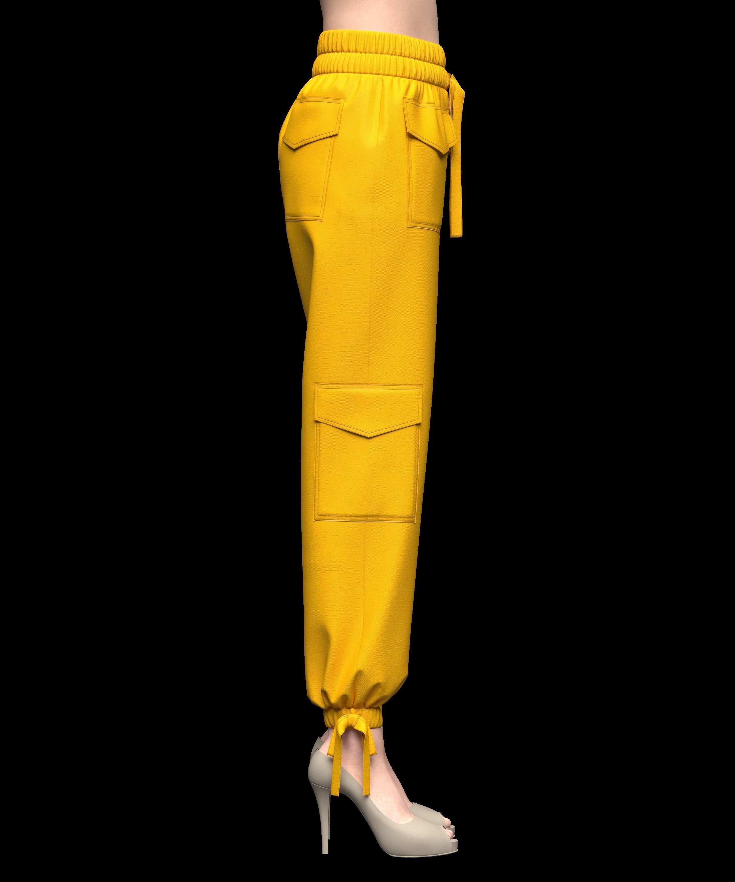 Womens Pant 3D model_5