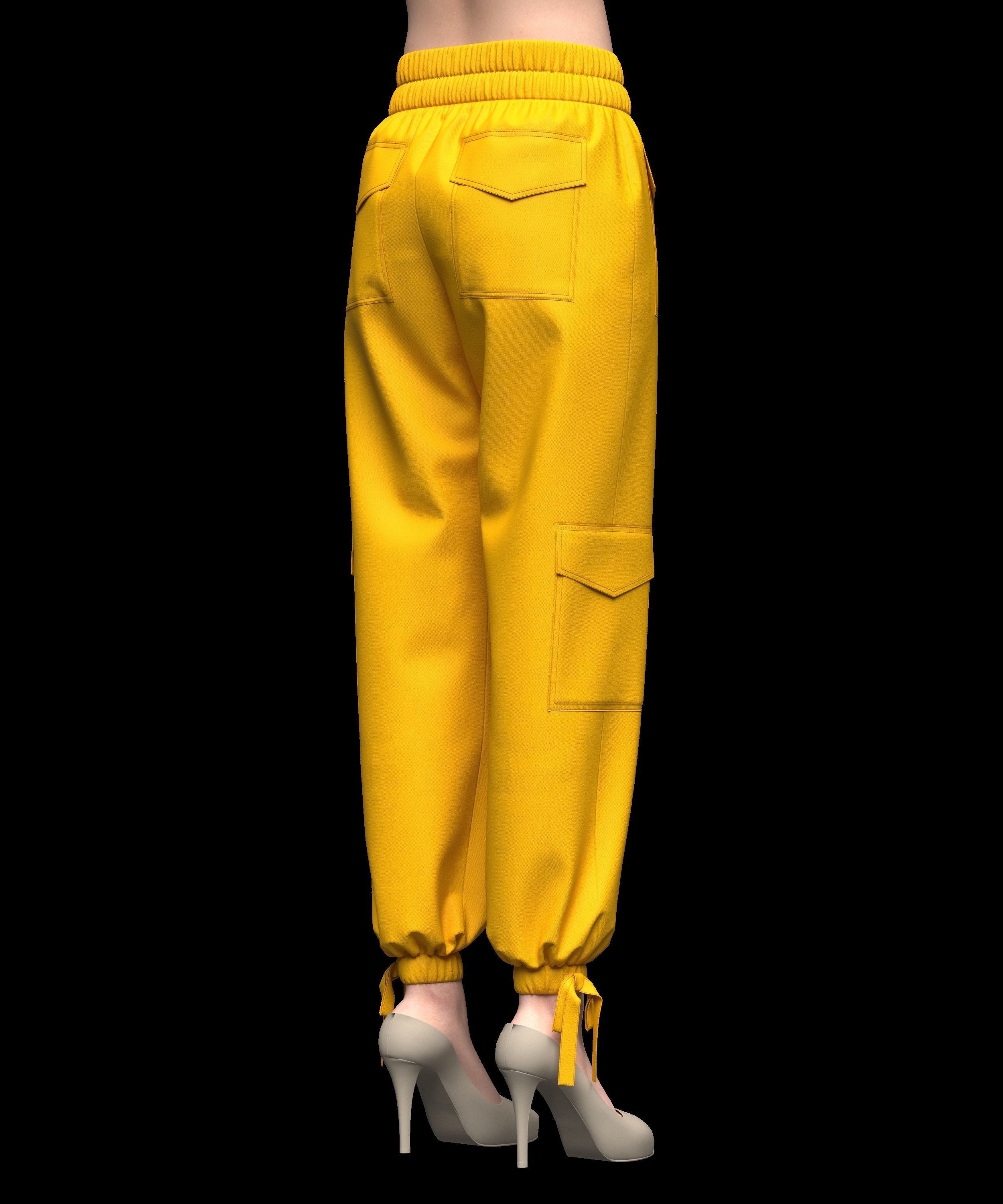 Womens Pant 3D model_6