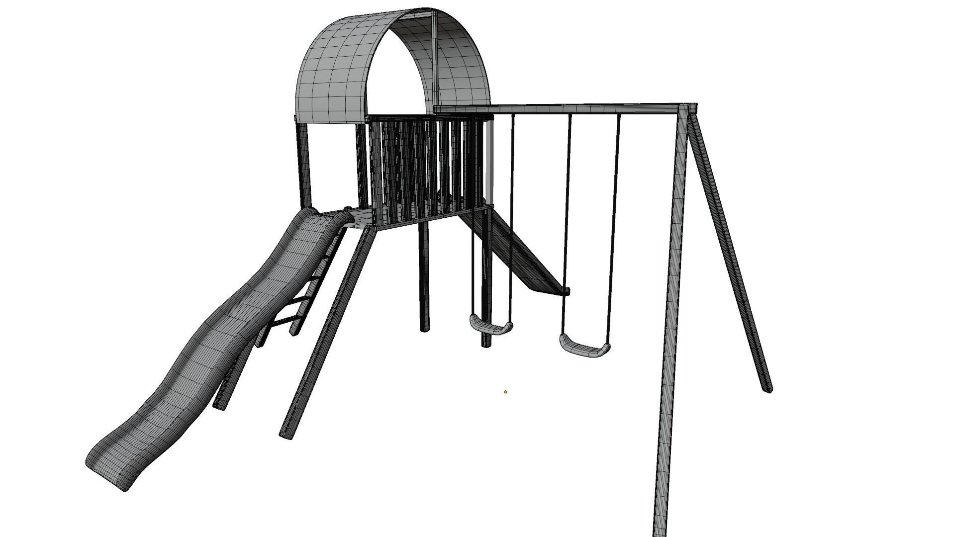 Swing Set 3D model_9