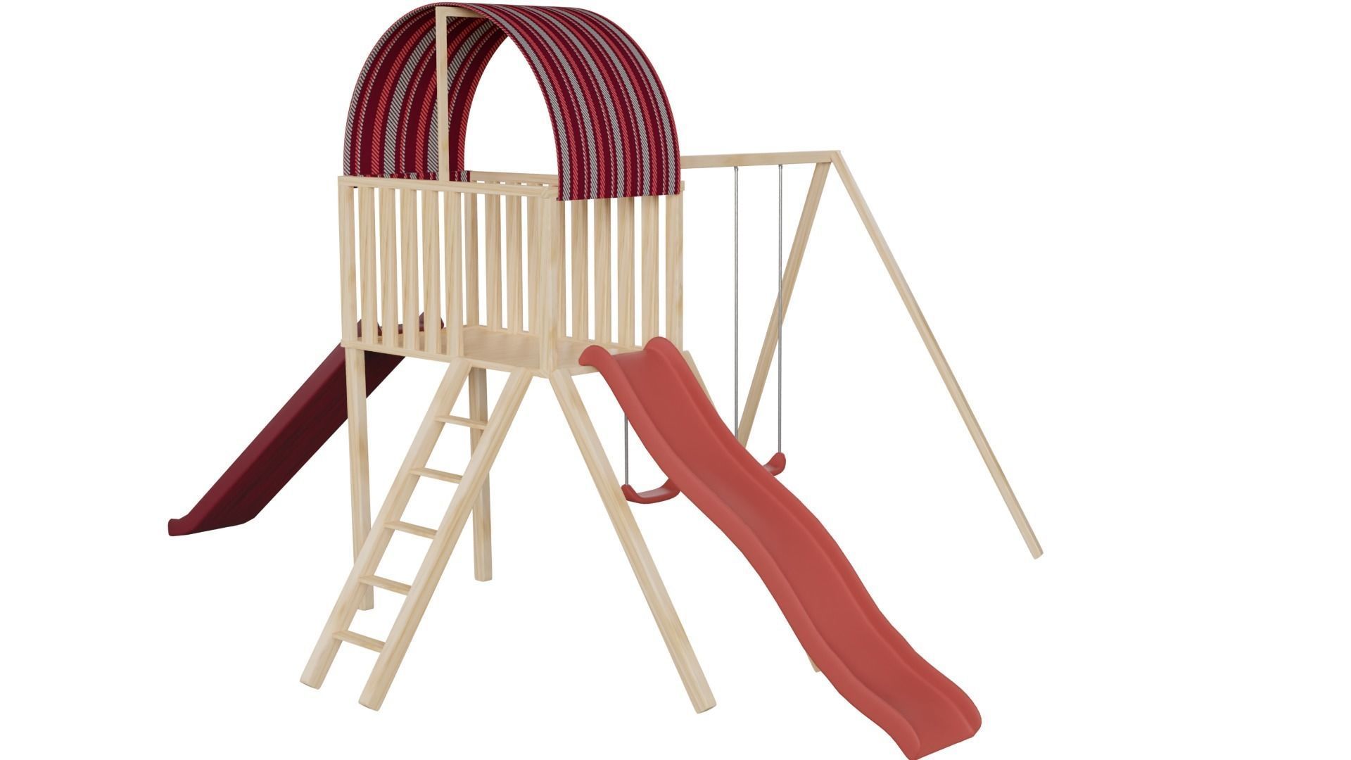 Swing Set 3D model_2