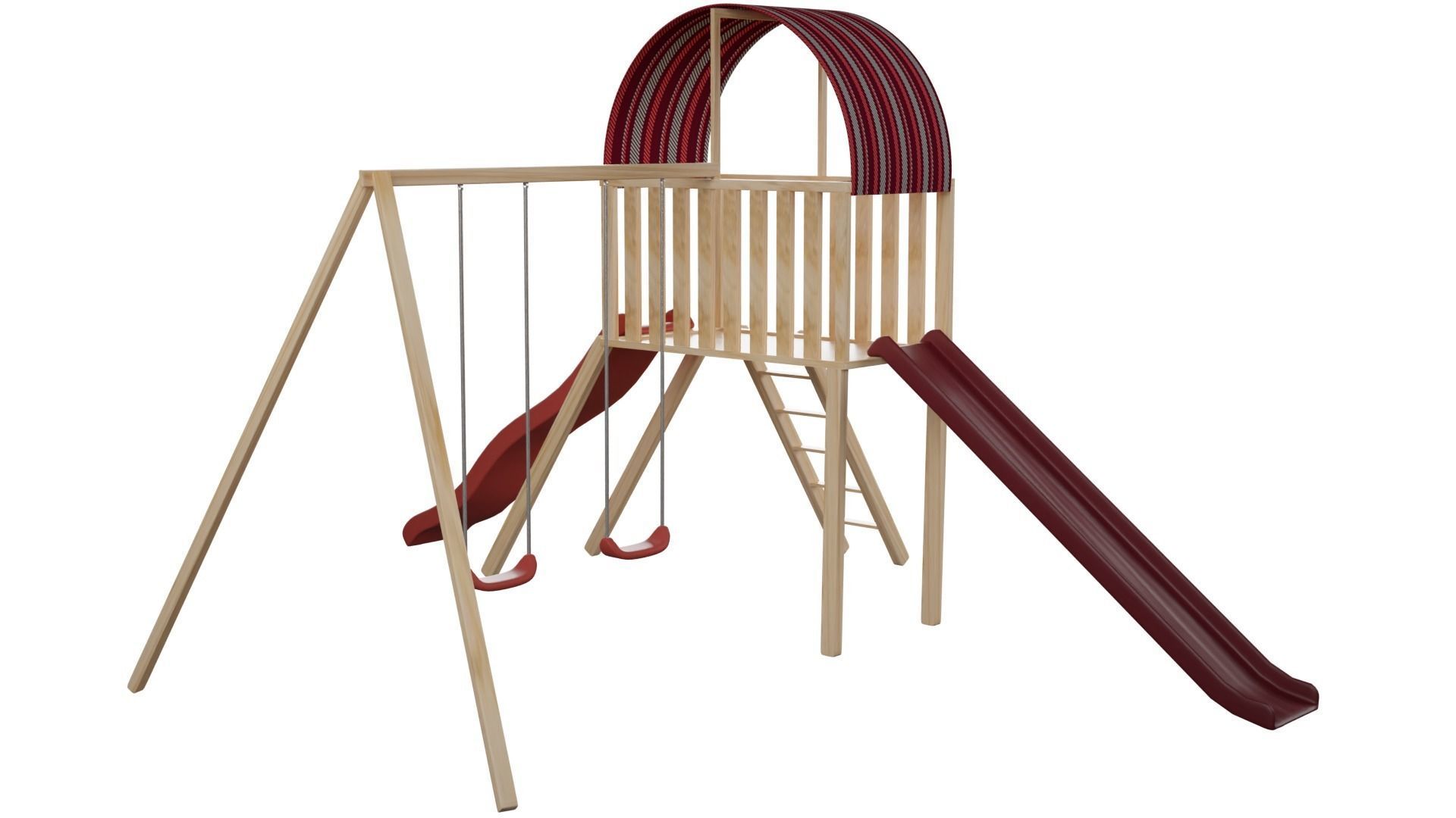 Swing Set 3D model_6