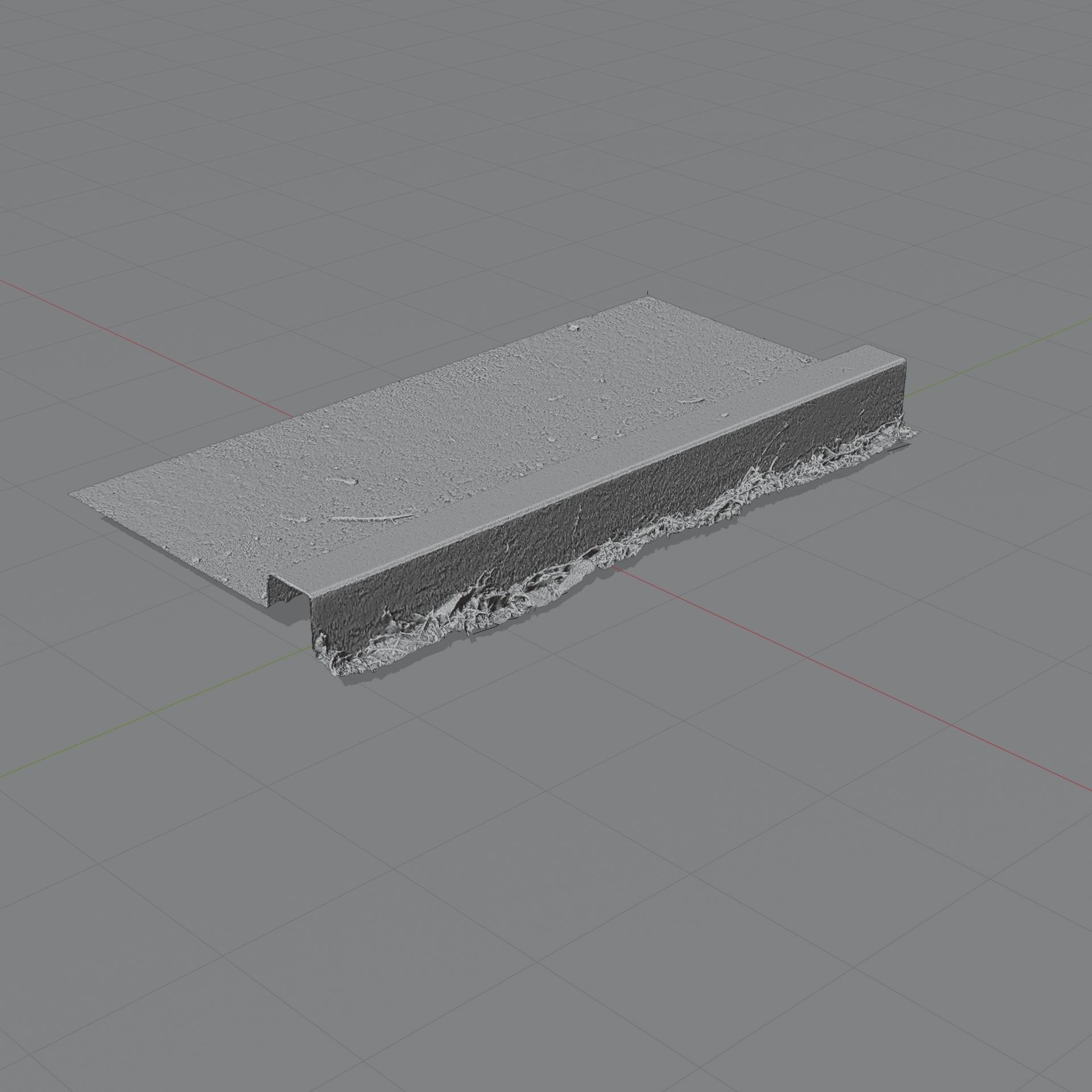 Curb Photoscan 3D model_7