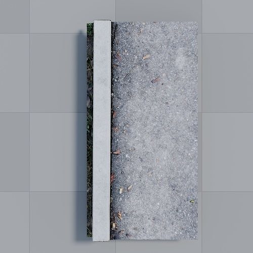 Curb Photoscan 3D model 5