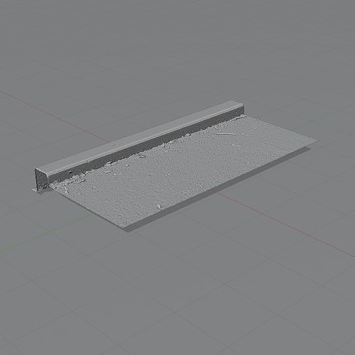 Curb Photoscan 3D model 6