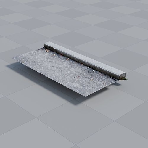 Curb Photoscan 3D model 4