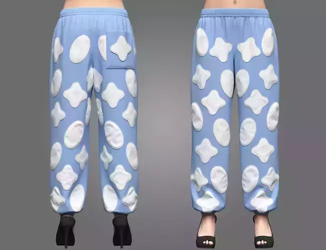 Womens Patch Jogger 3D model