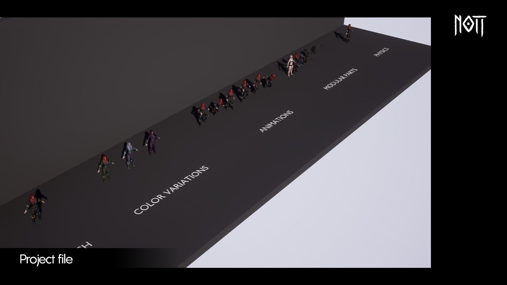 Game Ready 3D Character - NORNA Low-poly 3D model_15