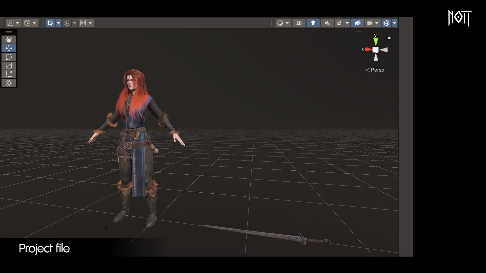 Game Ready 3D Character - NORNA Low-poly 3D model_18