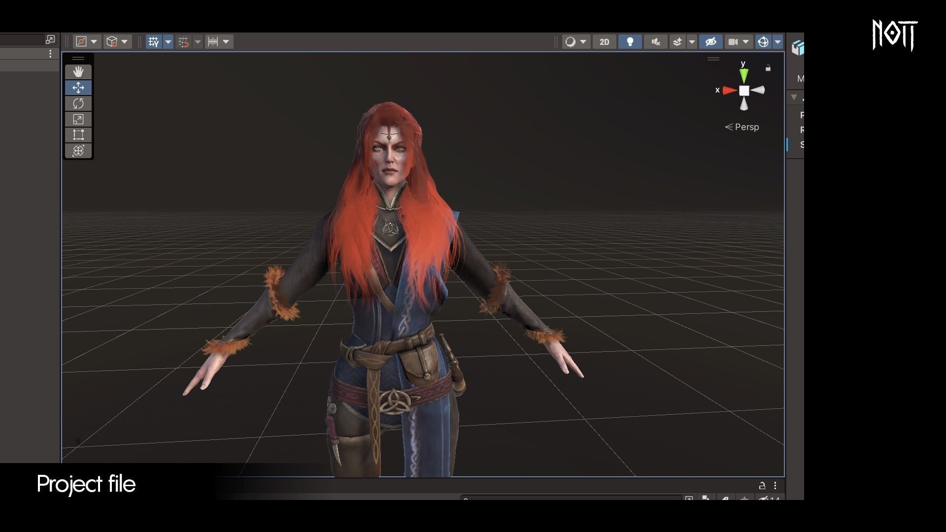 Game Ready 3D Character - NORNA Low-poly 3D model_16