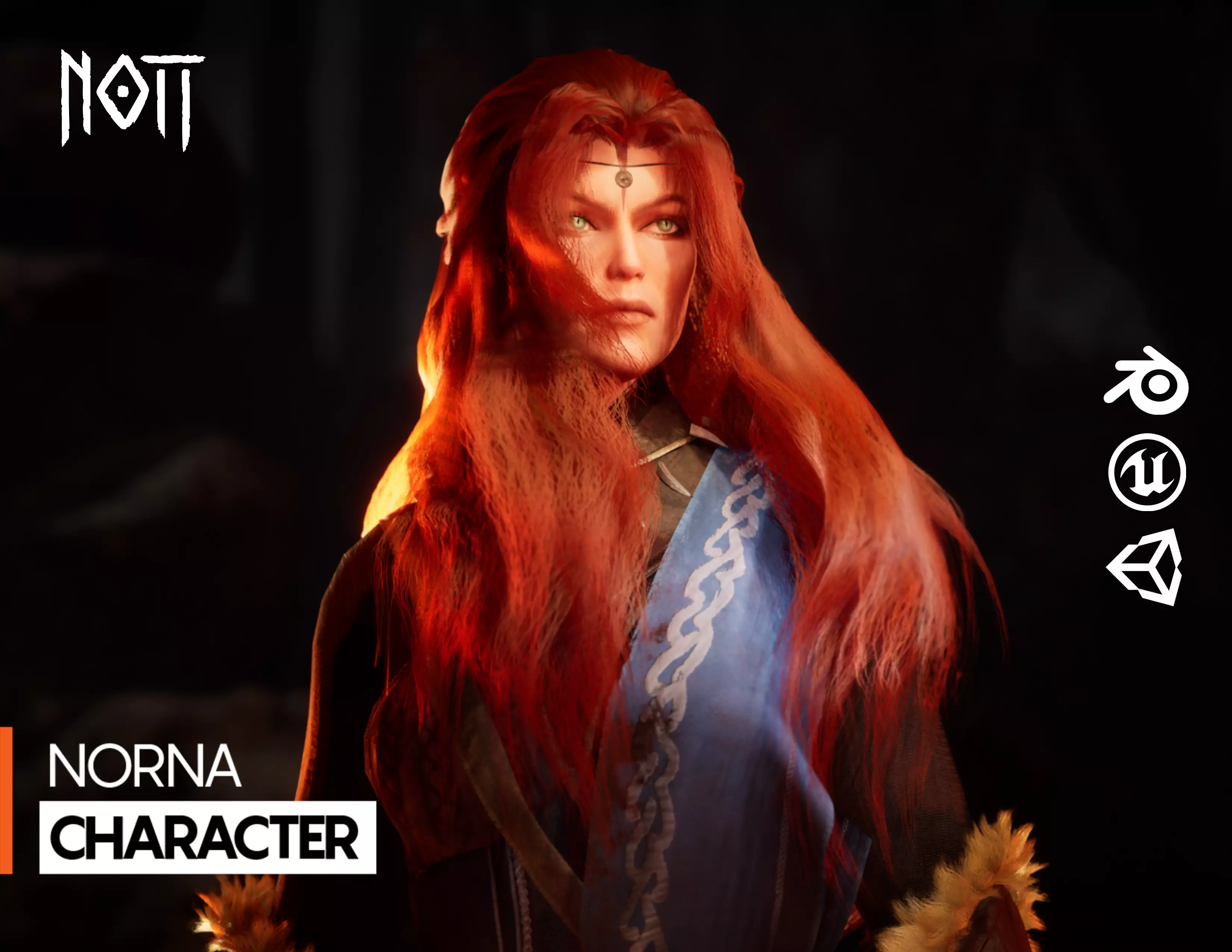 Game Ready 3D Character - NORNA Low-poly 3D model_0