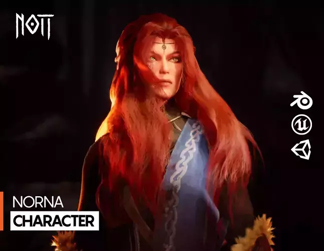 Game Ready 3D Character - NORNA Low-poly 3D model