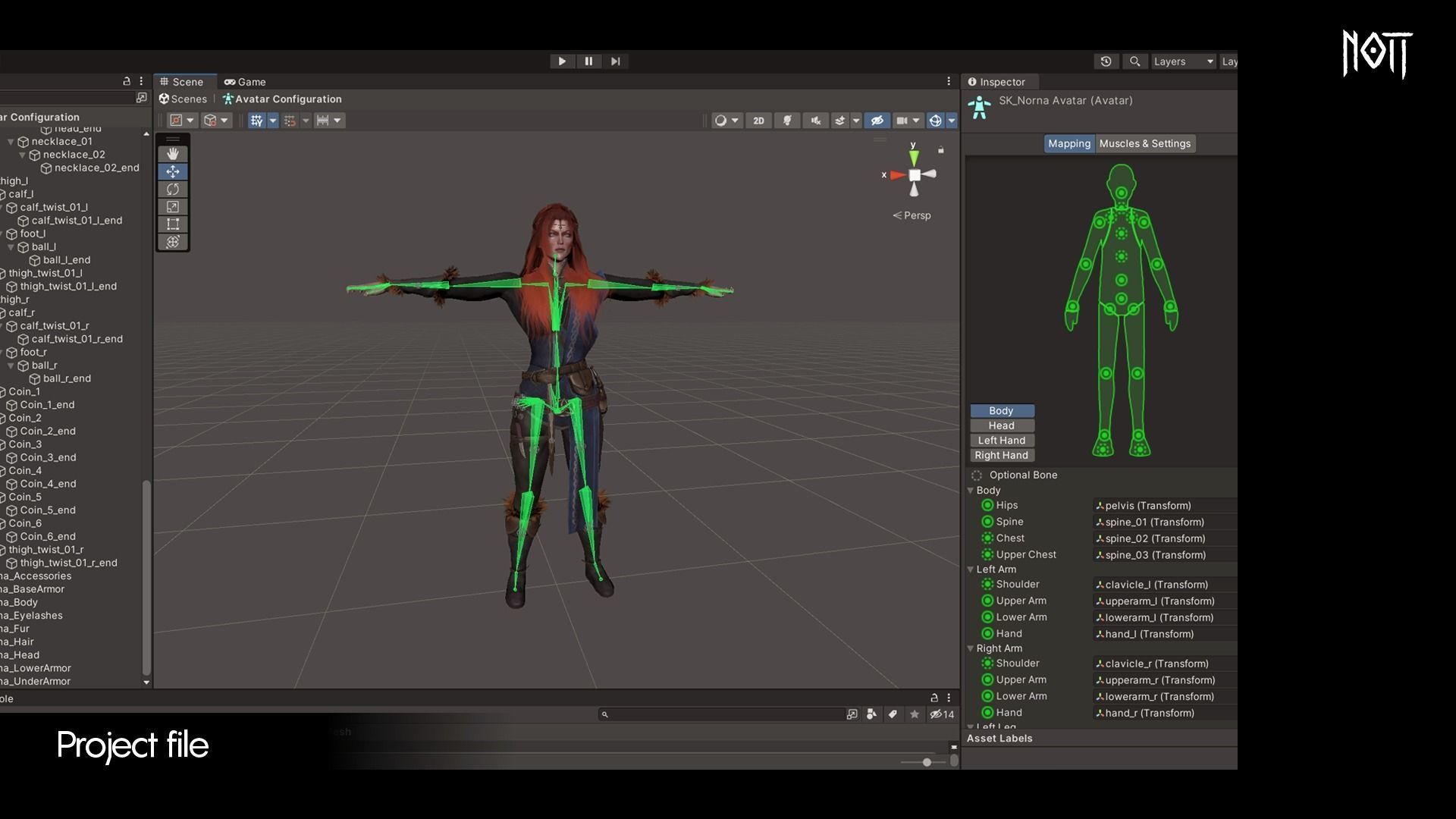 Game Ready 3D Character - NORNA Low-poly 3D model_17