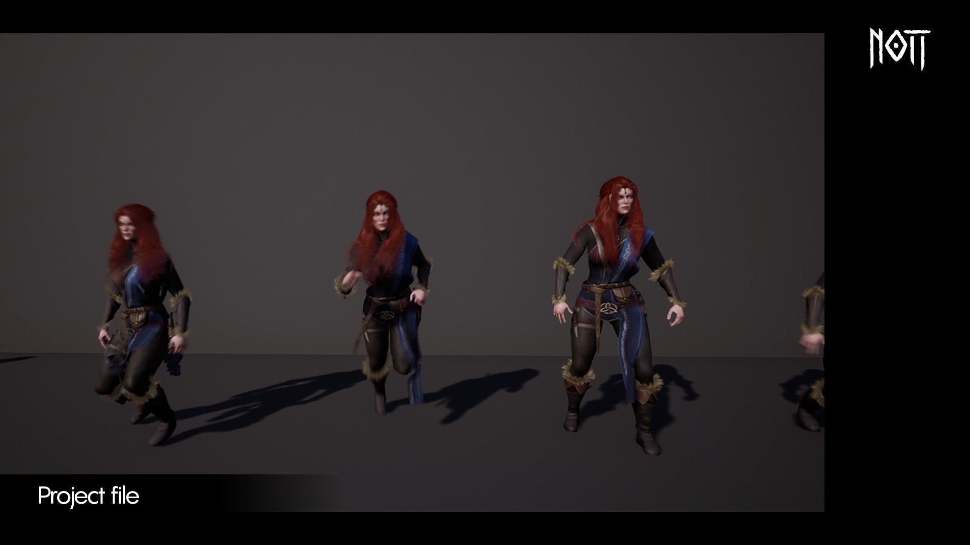 Game Ready 3D Character - NORNA Low-poly 3D model_12