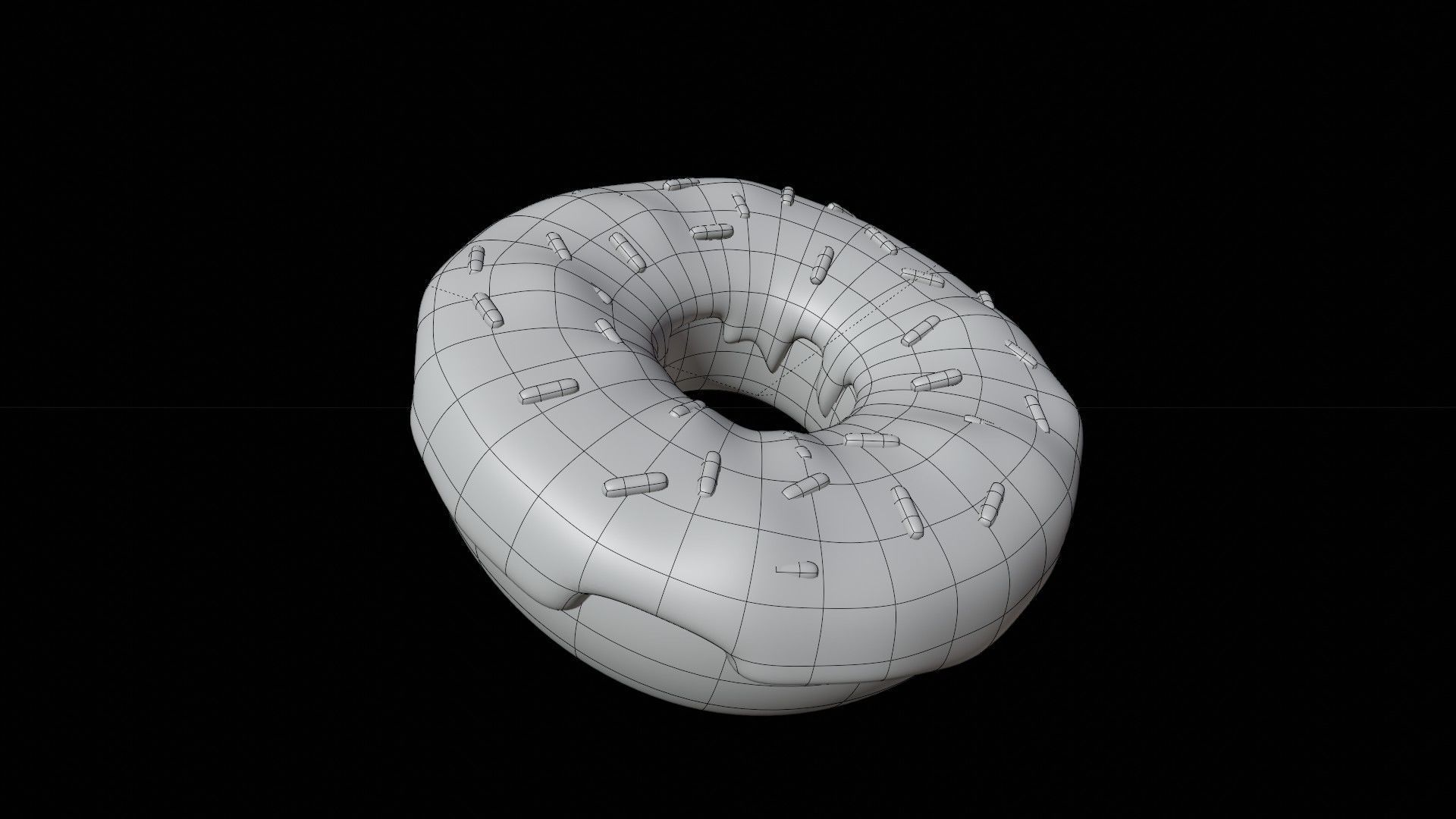 Donut 3D Illustration 3D model_1