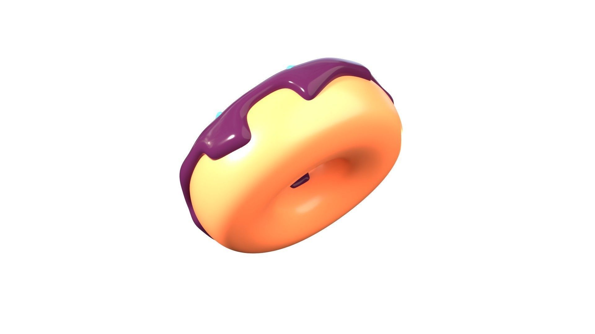 Donut 3D Illustration 3D model_5