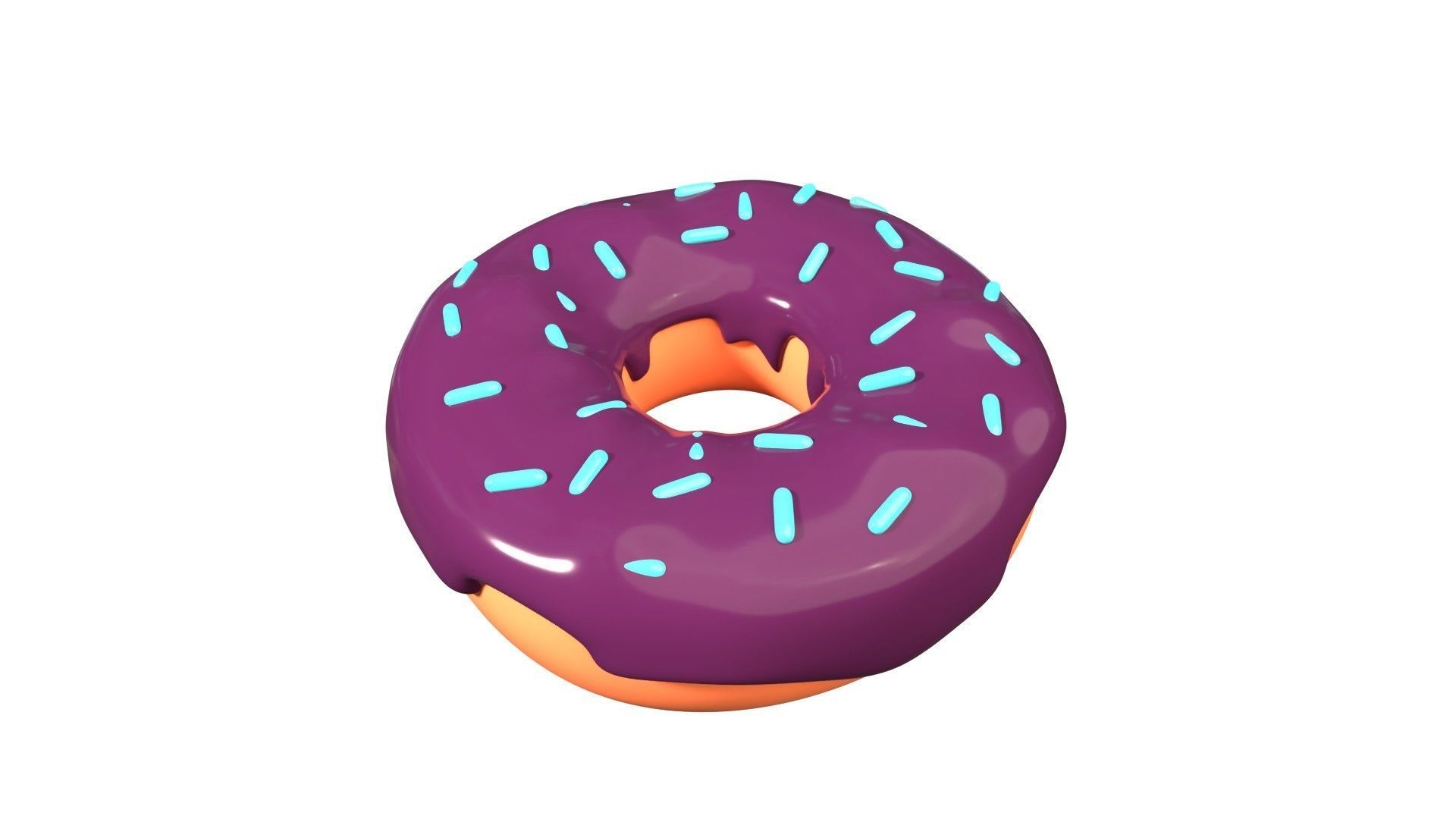 Donut 3D Illustration 3D model_2