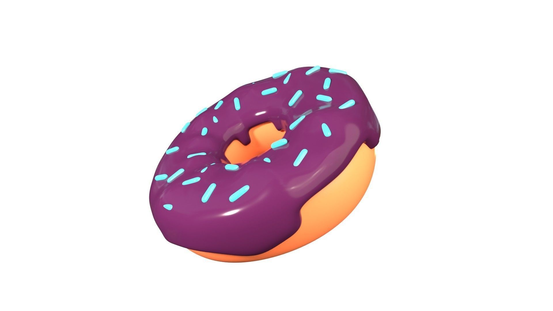 Donut 3D Illustration 3D model_3