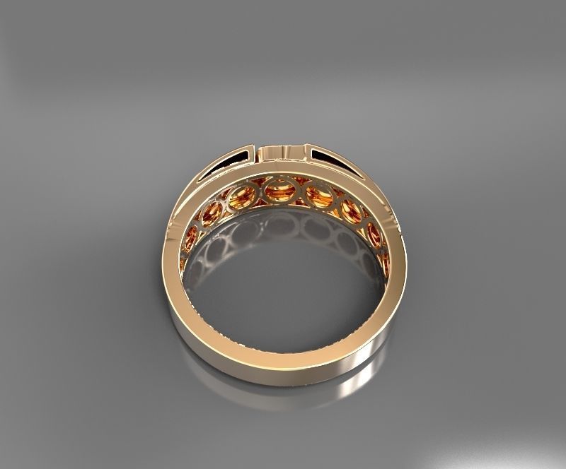 R-Diamond ring 3D print model_7