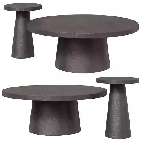 Crate and Barrel tables Willy Charcoal
