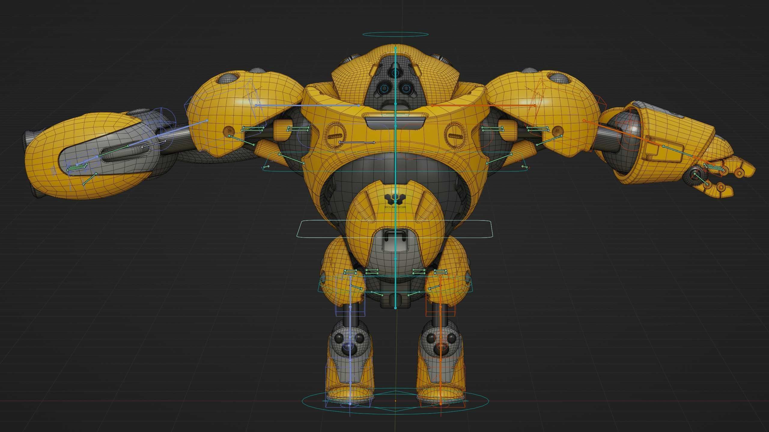 MILITARY BOT SF-600 Rigged for Unreal Engine - Unity - MIXAMO 3D model_39
