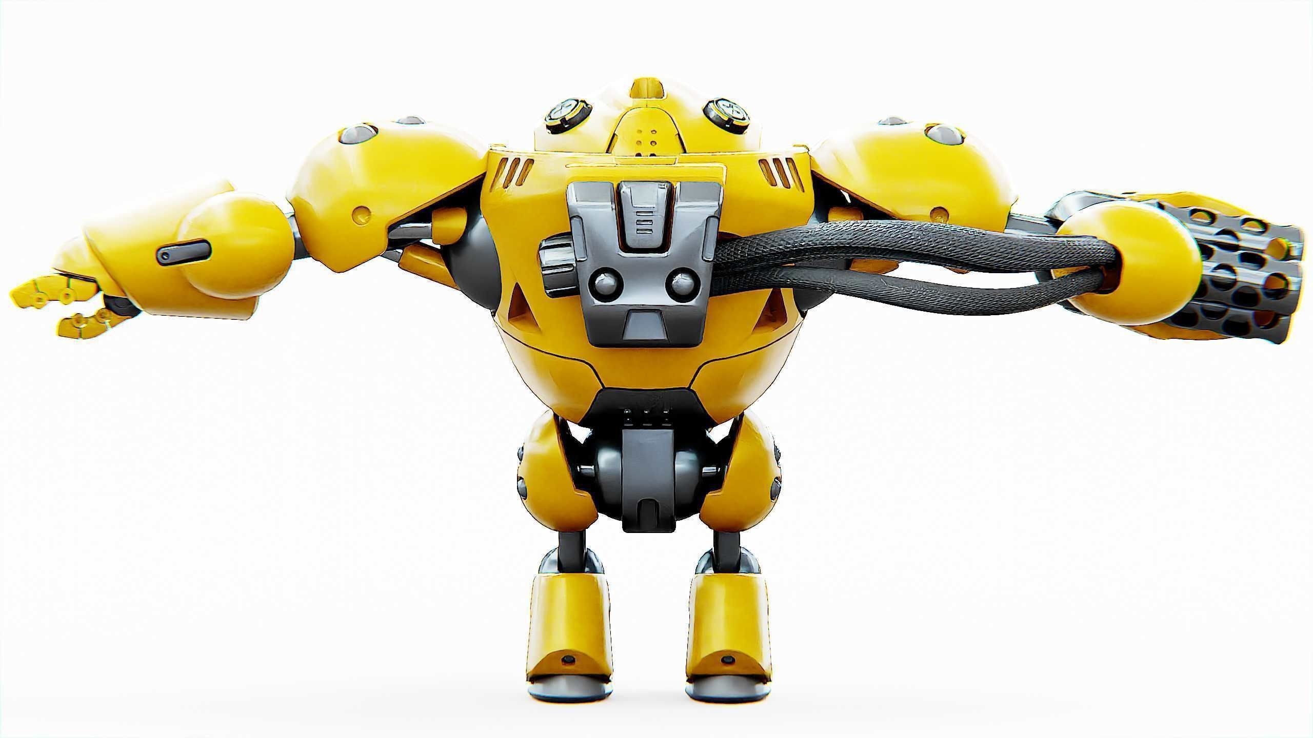 MILITARY BOT SF-600 Rigged for Unreal Engine - Unity - MIXAMO 3D model_31