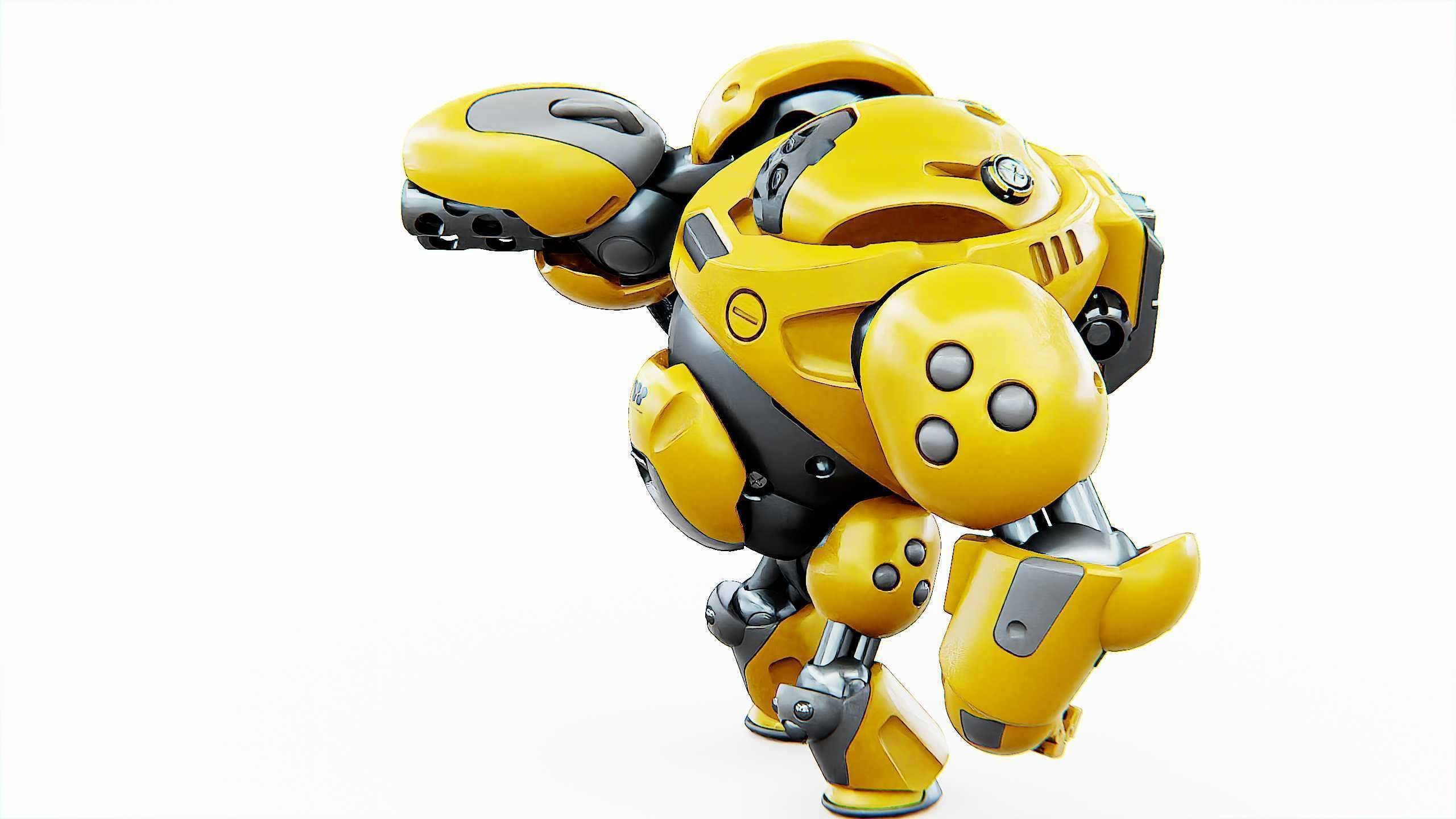 MILITARY BOT SF-600 Rigged for Unreal Engine - Unity - MIXAMO 3D model_8