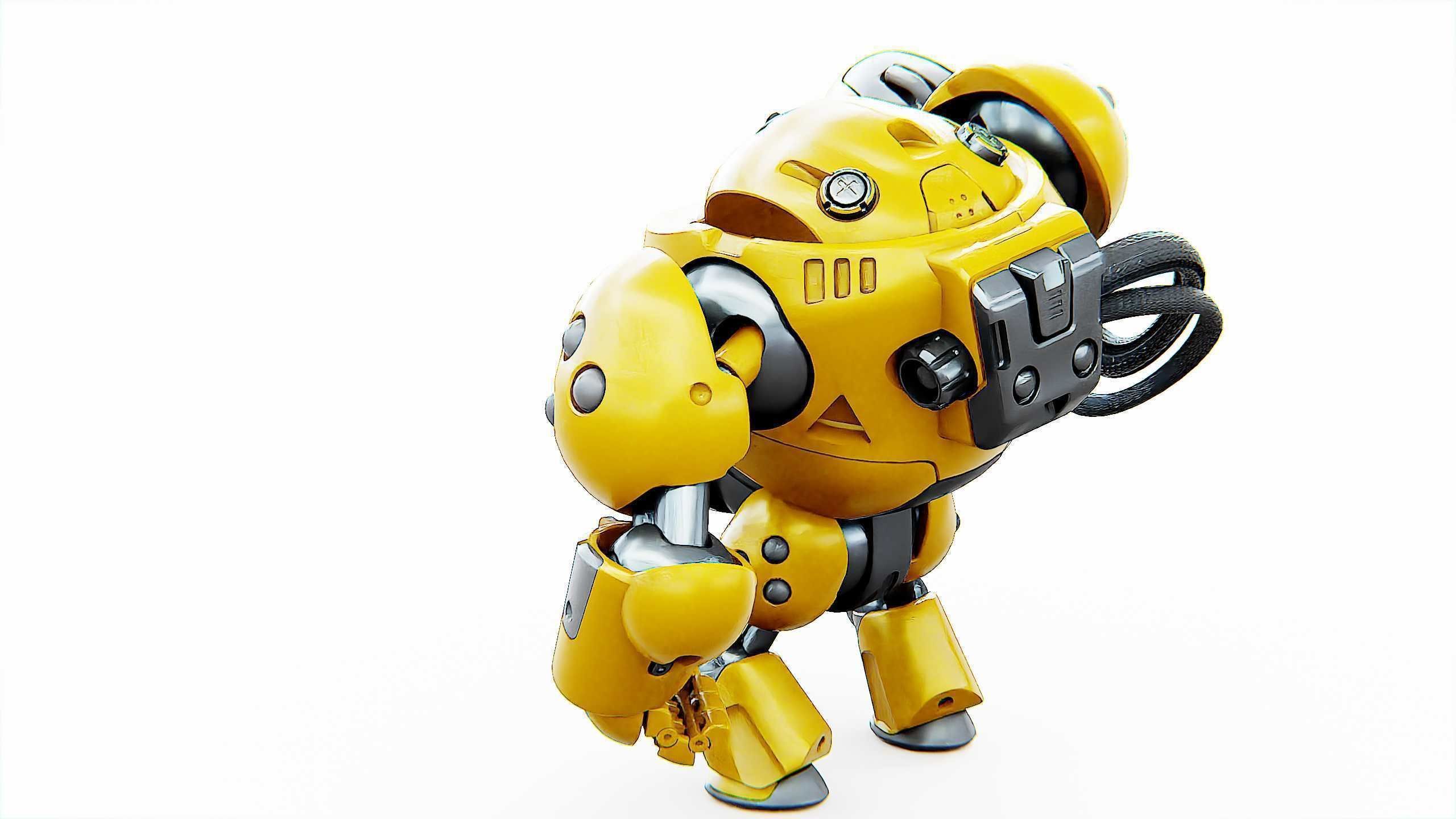 MILITARY BOT SF-600 Rigged for Unreal Engine - Unity - MIXAMO 3D model_13