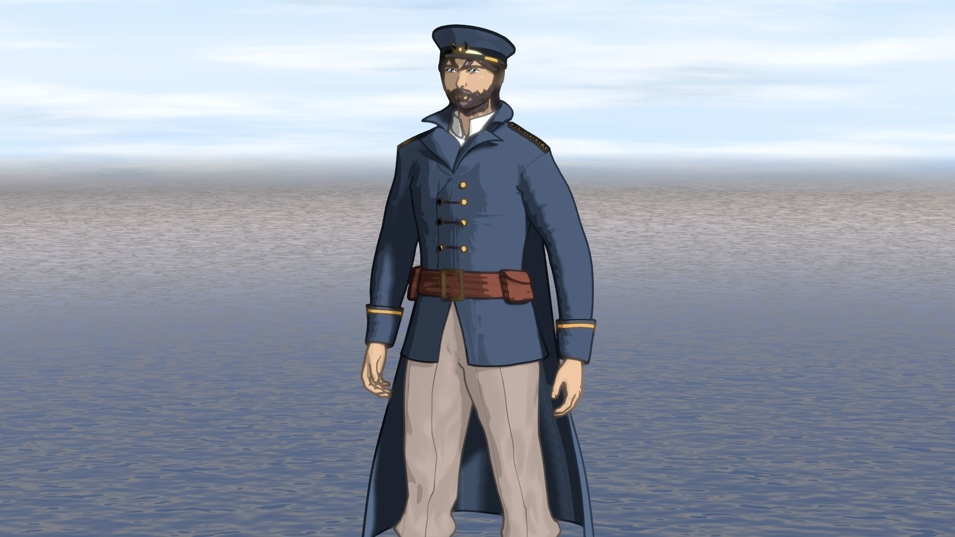 For Anime in Blender - Duel Captain 3D model_11