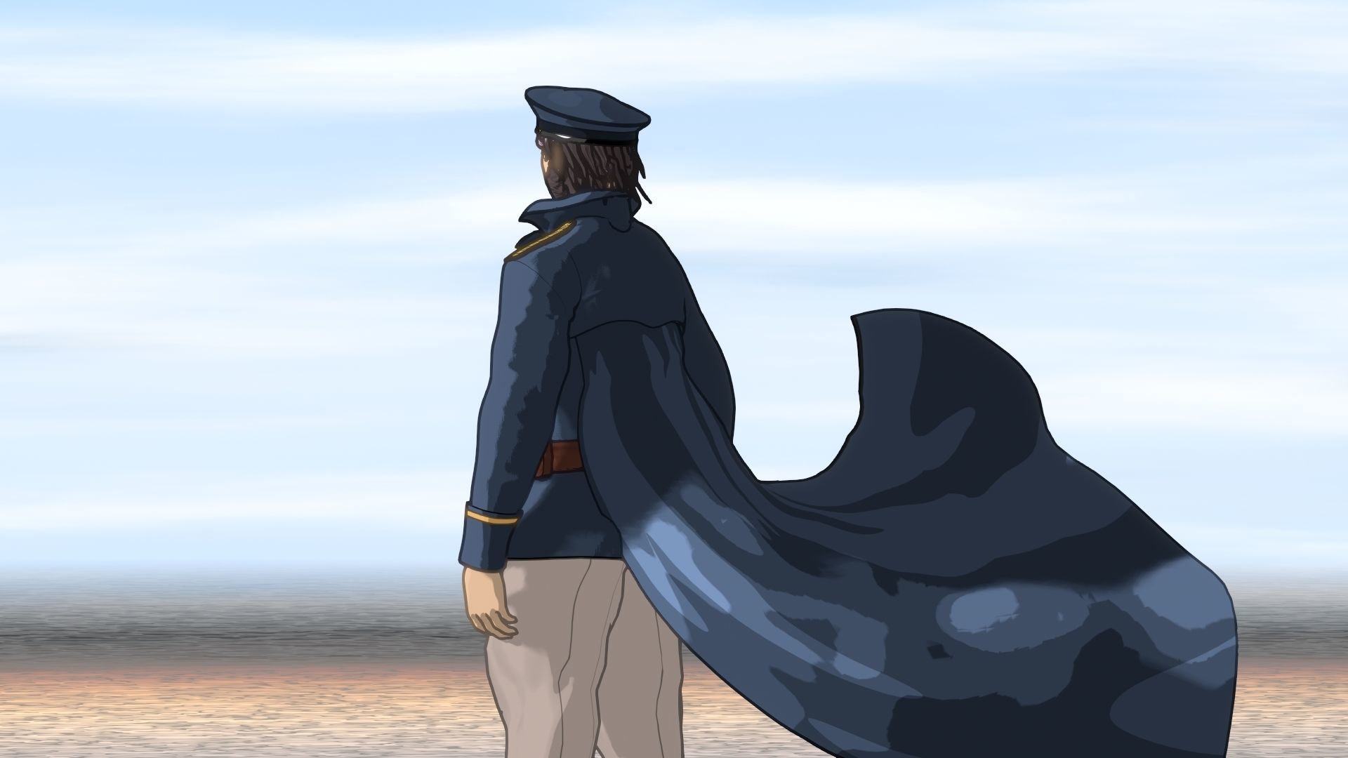 For Anime in Blender - Duel Captain 3D model_4