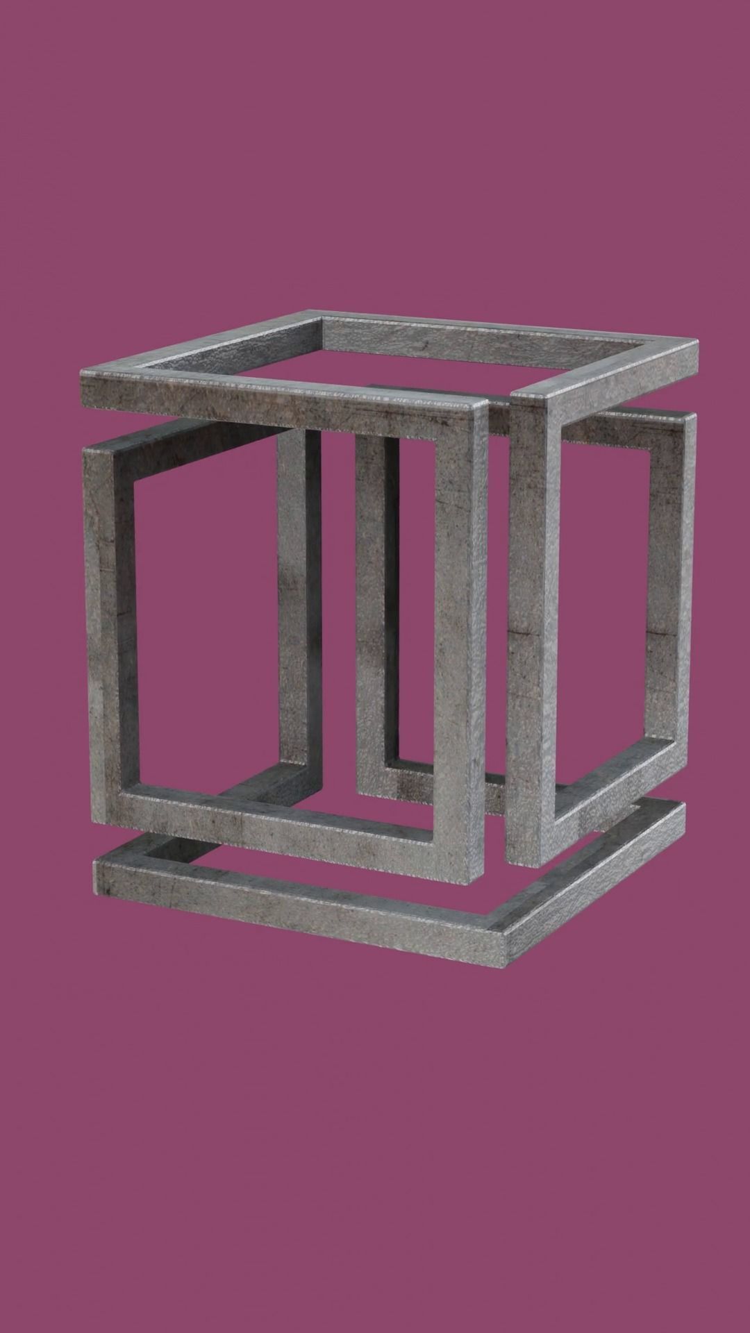 Single Line Infinity Cube 3D print model_4