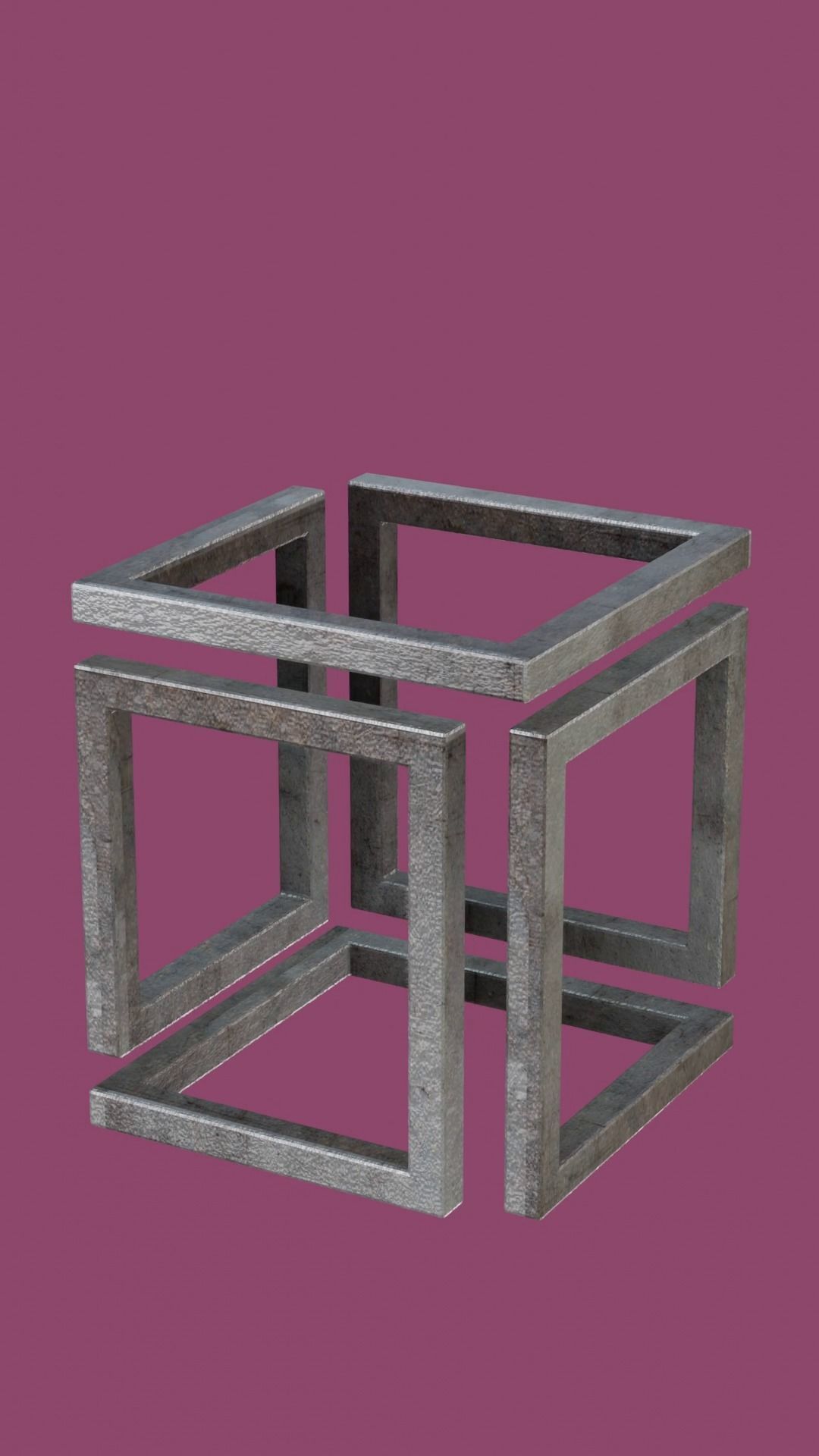 Single Line Infinity Cube 3D print model_3