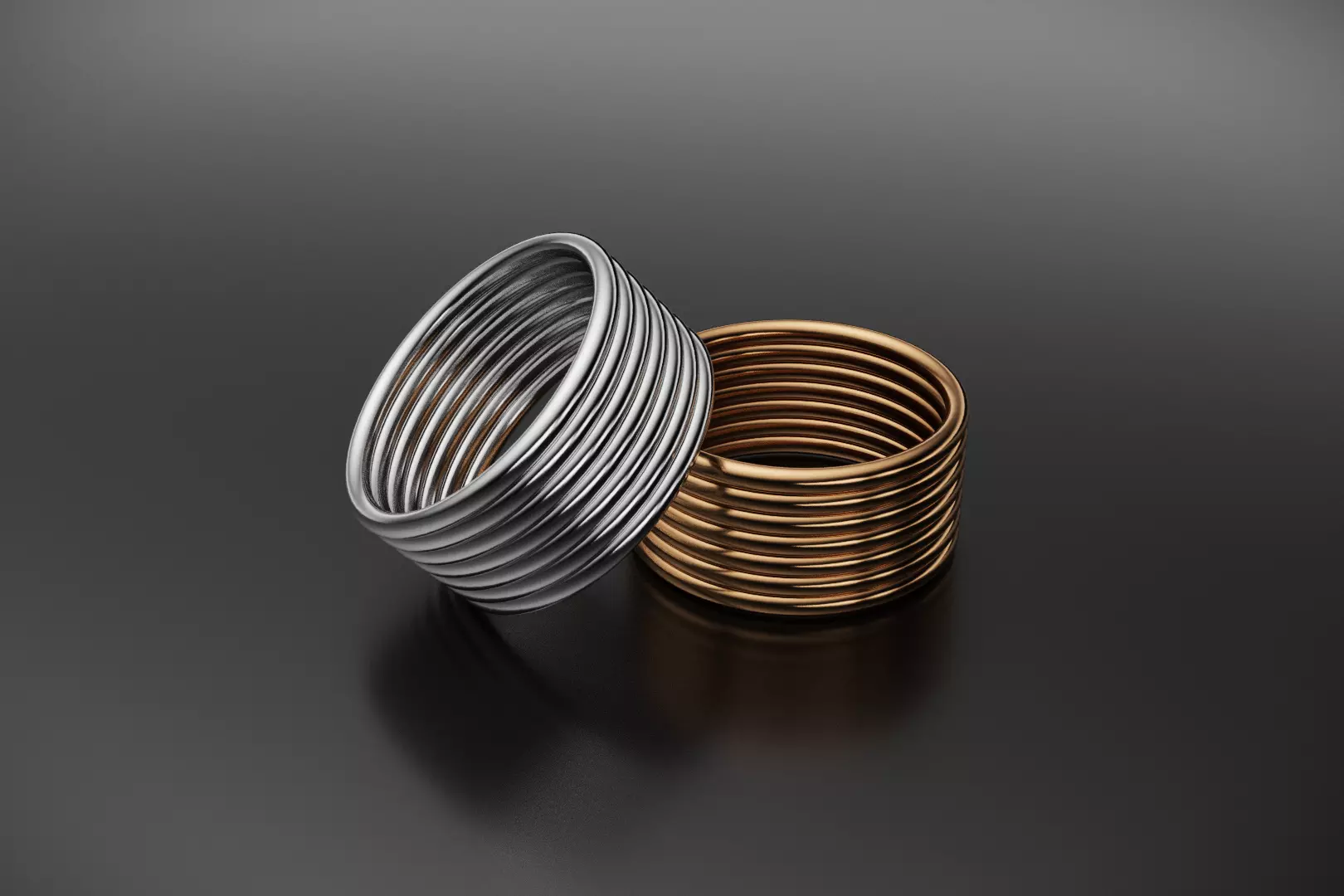 tribal wire stackable thumb ring us size 7 3D print model_0